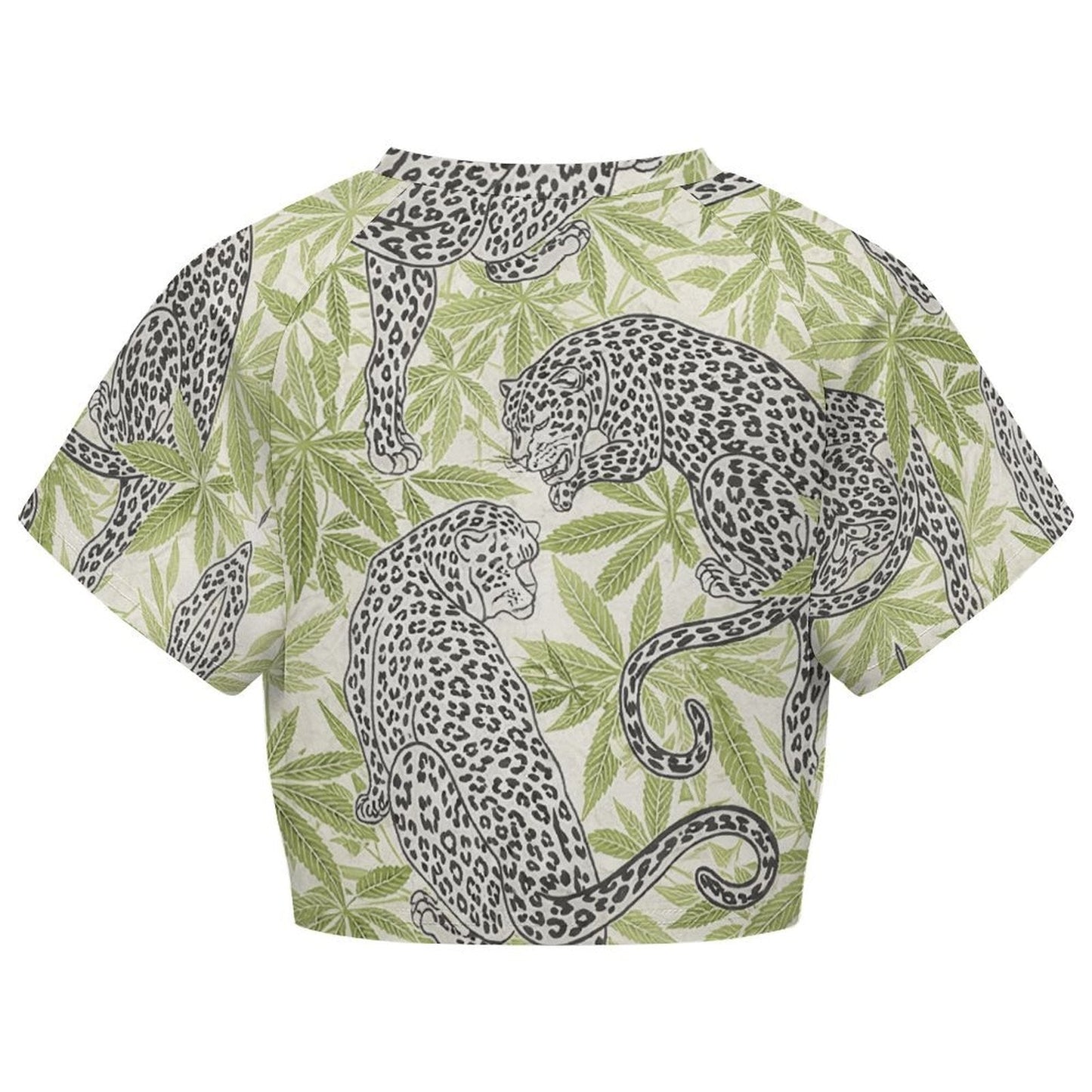 Leopard Cropped Ralgan T-Shirt