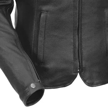 Women's Motorcycle Jacket. Vented Cowhide with Zip-Out Thermal Liner