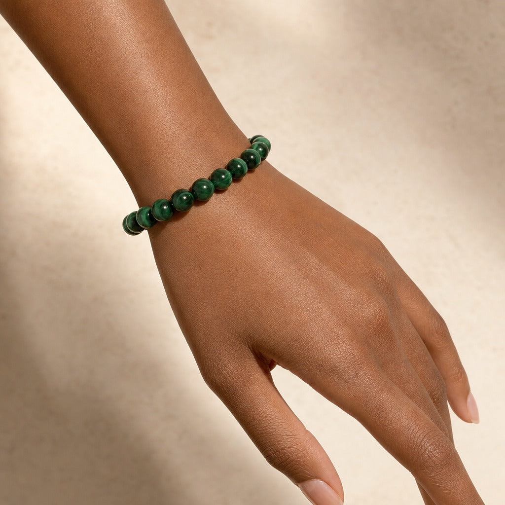Malachite Bead Bracelet