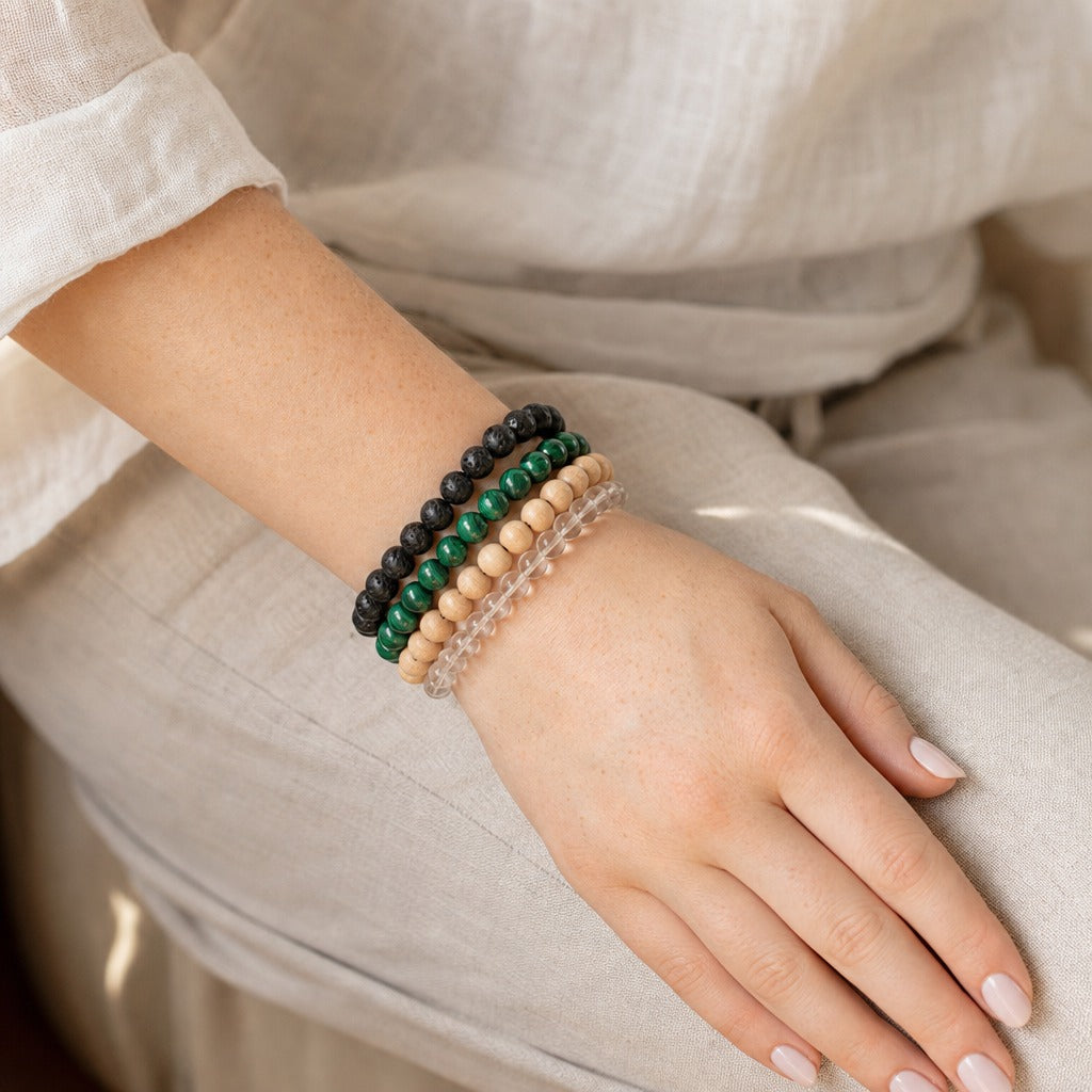 Malachite Bead Bracelet
