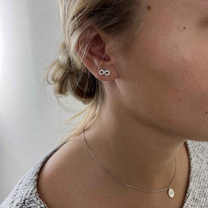 Boucles d'oreilles Infini en argent sterling