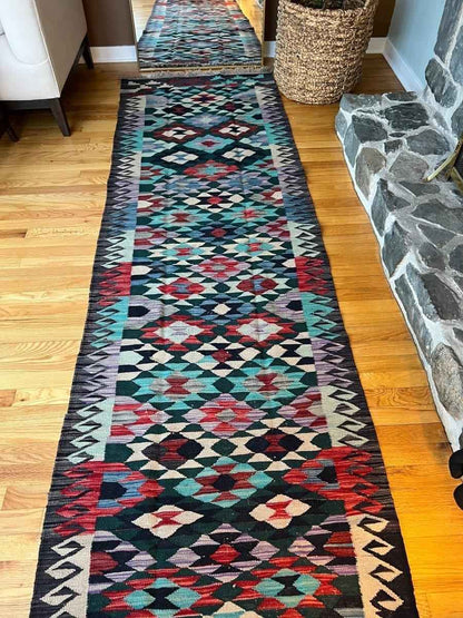 Maymana Kilim Runner | 9’ 5” x 2’ 10”
