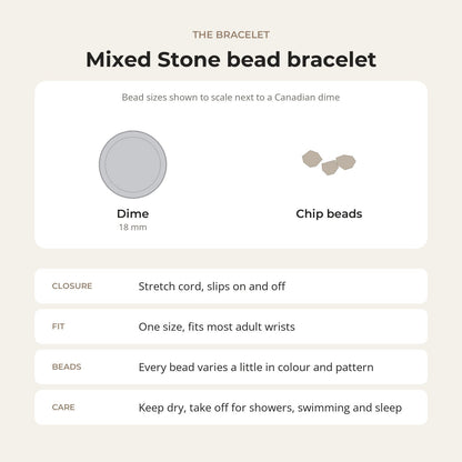 Mix Stone Chip Bracelet