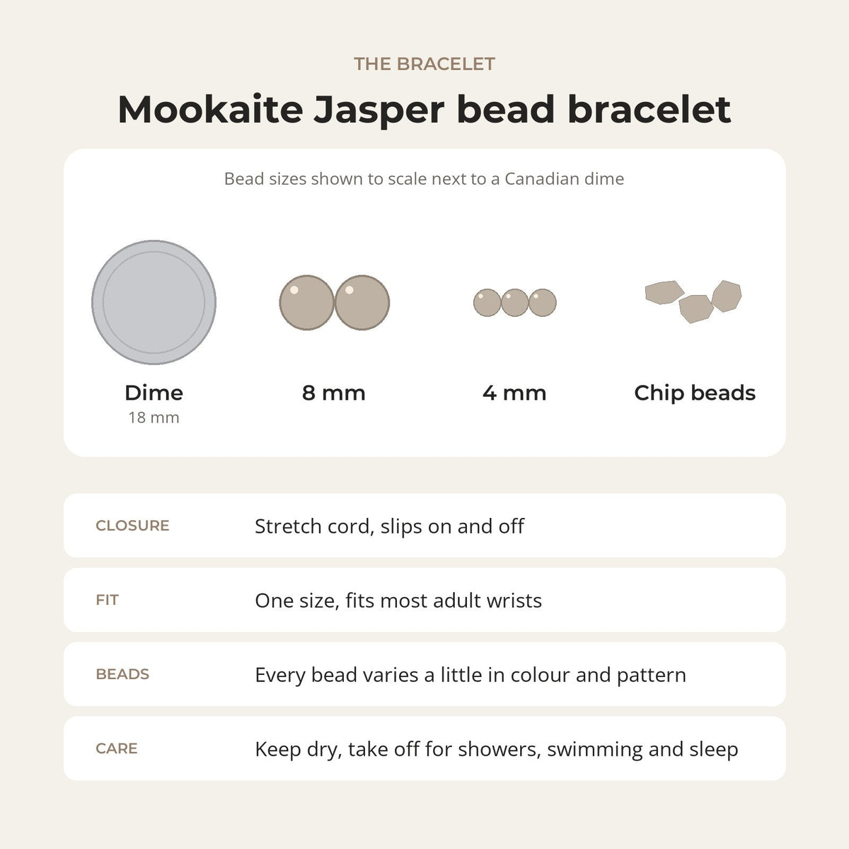 Mookaite Jasper Bead Bracelet