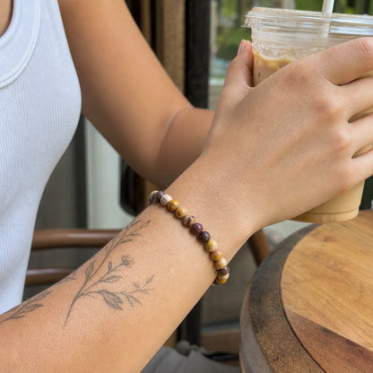 Mookaite Jasper Bead Bracelet