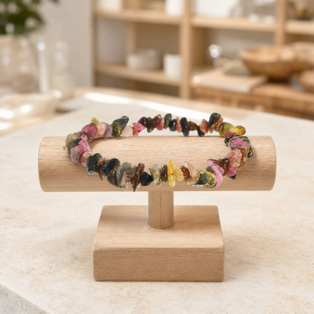 Multi Colour Tourmaline Chip Bracelet