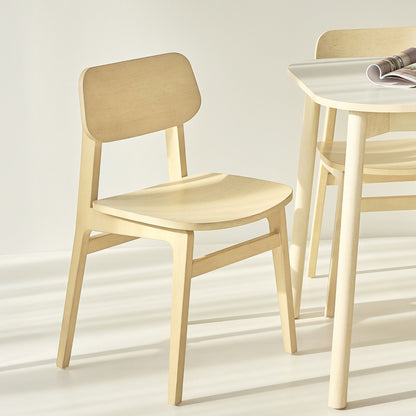 Narvik 201 Natural Wood Dining Room Set with 4 Chairs