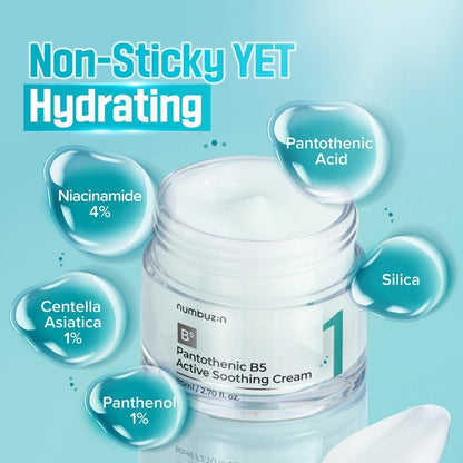 Numbuzin No.1 Pantothenic B5 Active Soothing Cream 80ml