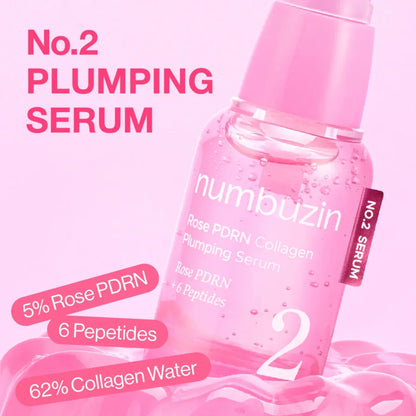 Numbuzin No.2 Rose PDRN Collagen Plumping Serum 30ml