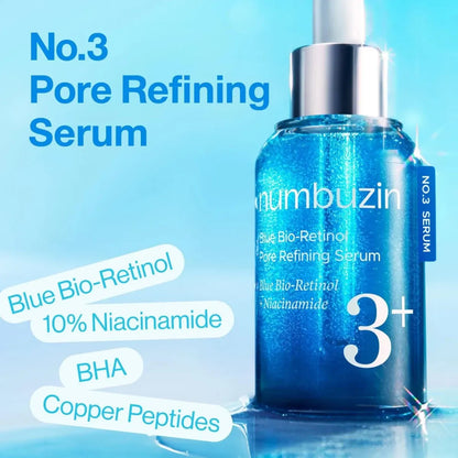 Numbuzin No.3 Blue Bio-Retinol Pore Refining Serum 30ml