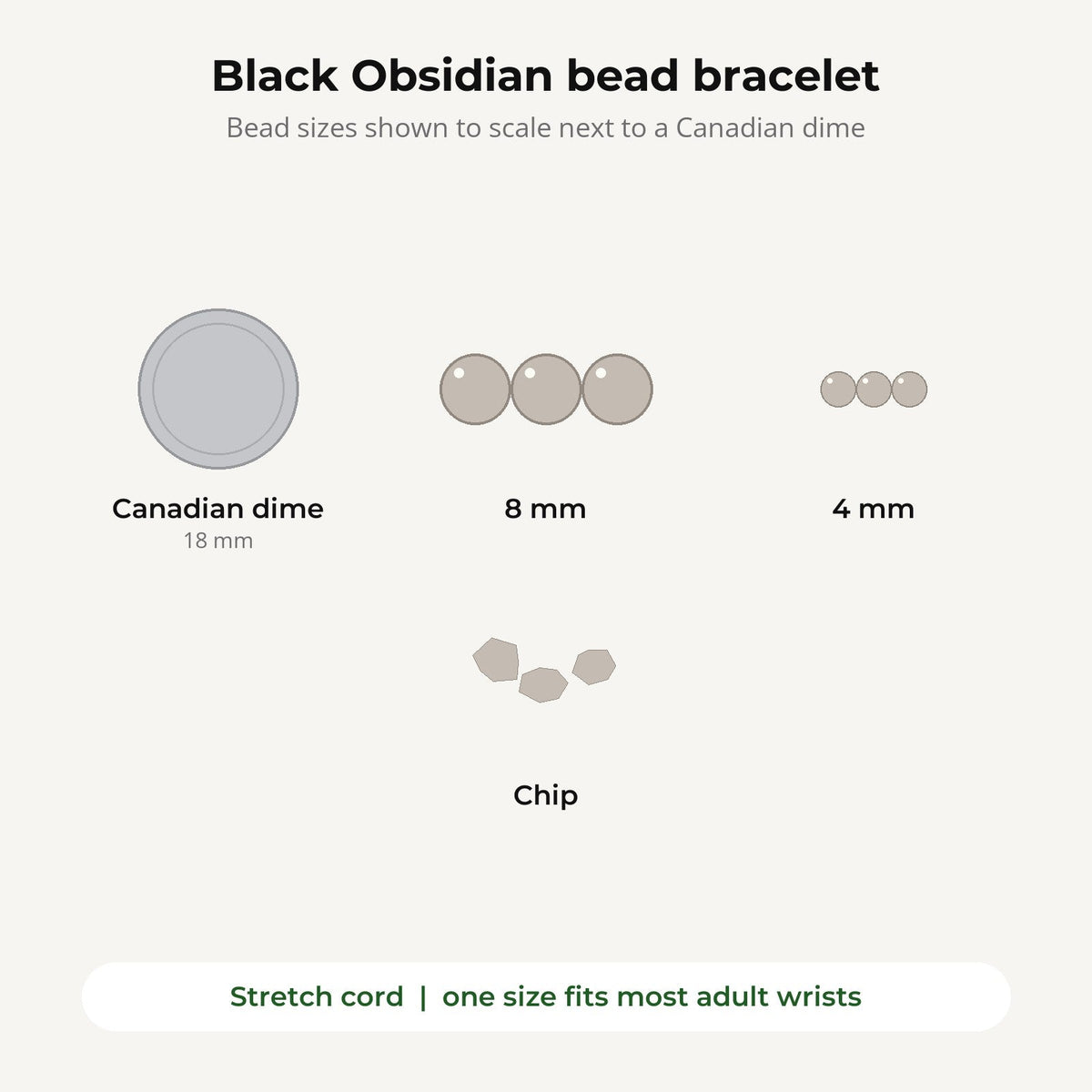 Obsidian Bead Bracelet