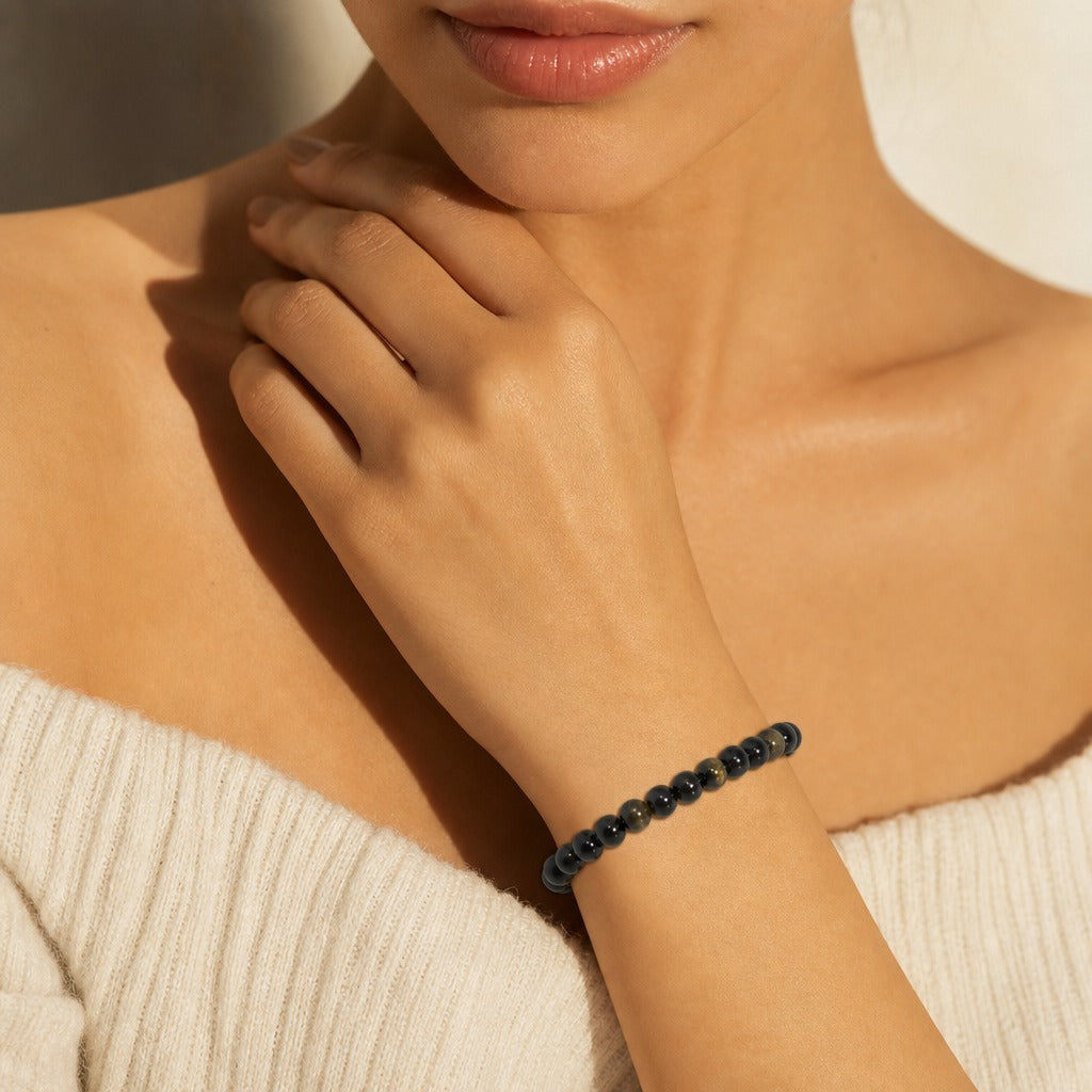 Obsidian Bead Bracelet