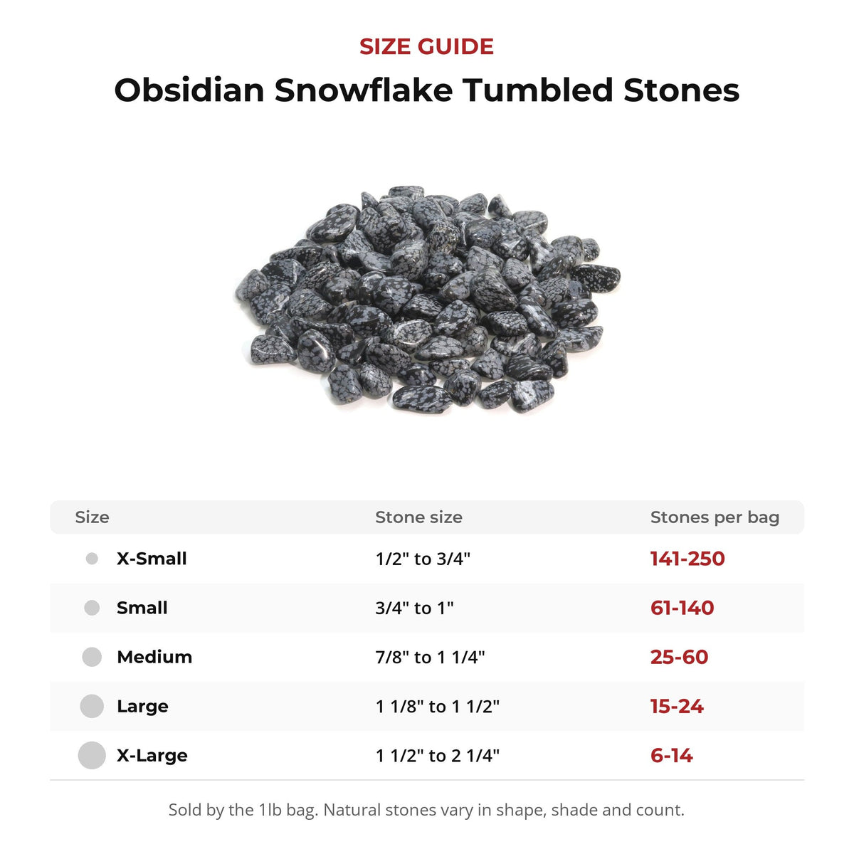 Obsidian Snowflake Tumbled Stones