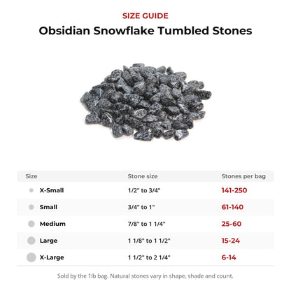 Obsidian Snowflake Tumbled Stones