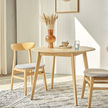 Oslo Round Natural Rubberwood Dining Set