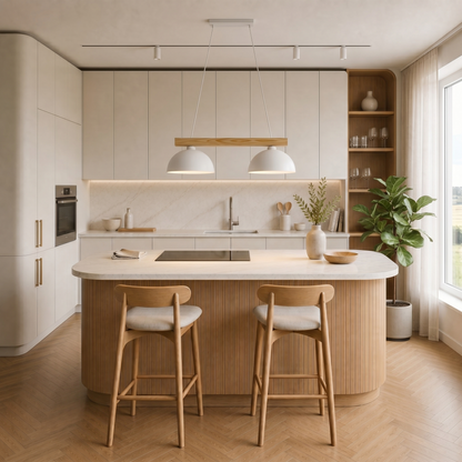OSLO 2-Light Scandinavian Pendant Light for Kitchen Island, Dining Table & Modern Interiors