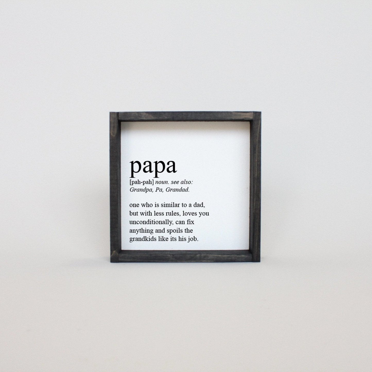 Papa Definition Wood Sign– Grandfather Gift Wall Art - AURABAGS SHOP