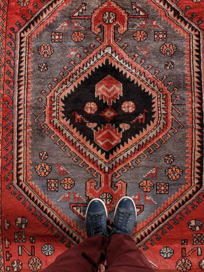 Persian Zanjan Rug | 3' 8” x 7'
