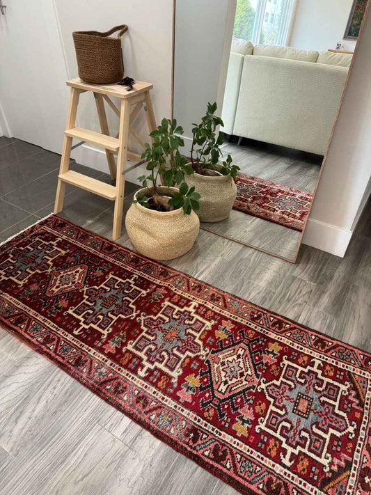 Persian Karaja Runner Rug | 2' x 5' 8"