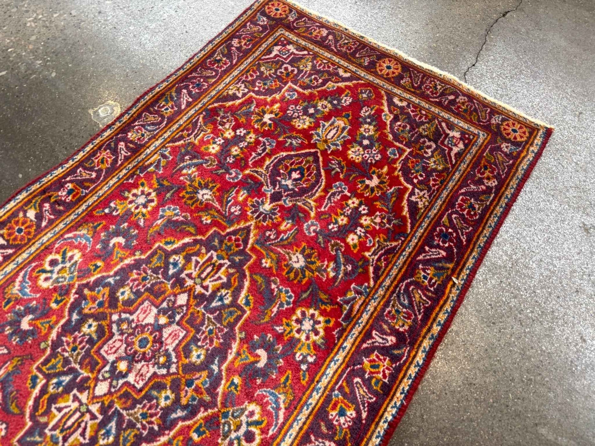 On Hold - Persian Kashan Rug | 2' 1" x 4' 8"