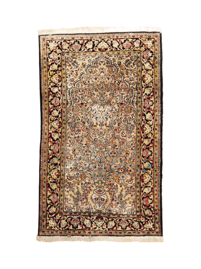 Reserviert - Persischer Qum Teppich aus reiner Seide | 80 x 130 cm
