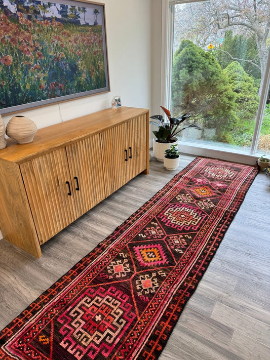 Persischer Shahrebabak Läufer | 81 cm x 315 cm