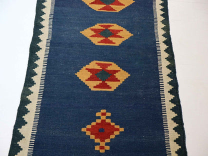 Persian Shiraz kilim Runner |  2' 8" x 9' 7"
