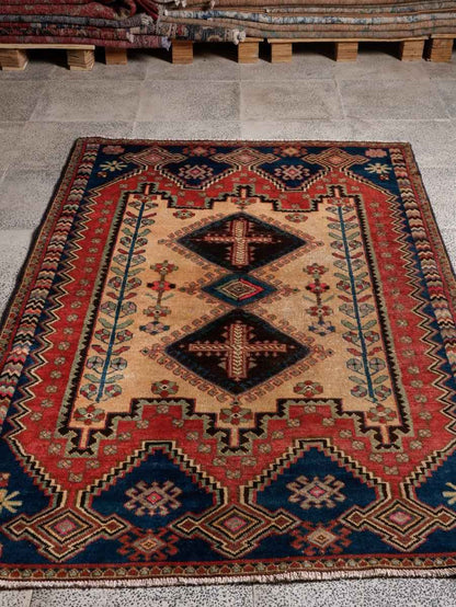 Persian Afshar Rug | 3' 11” x 6' 1"