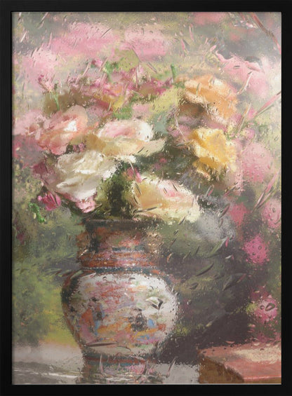 Wandbild Stillleben mit Blumen