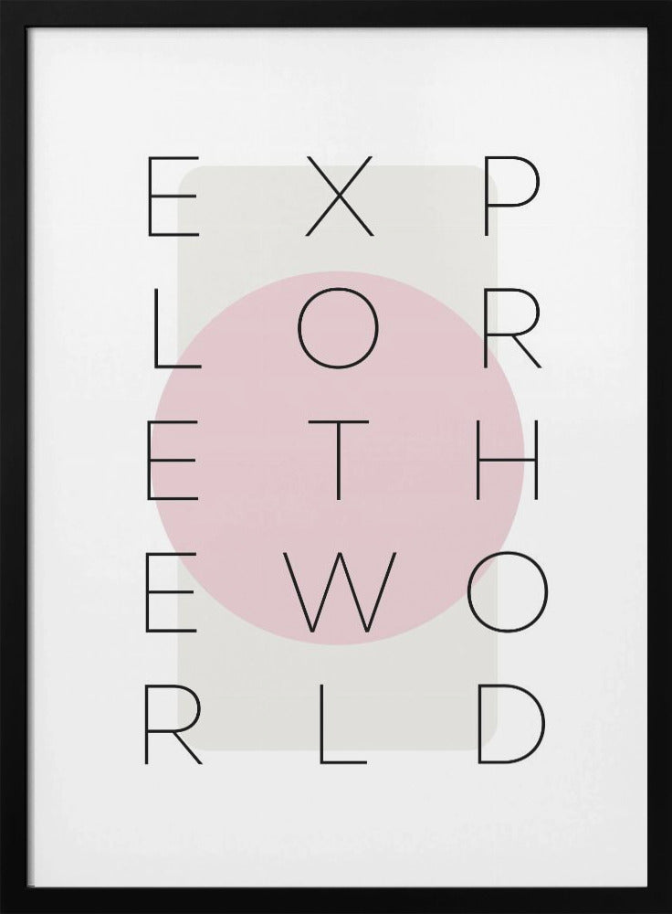 Wandbild Erkunde die Welt - rosa