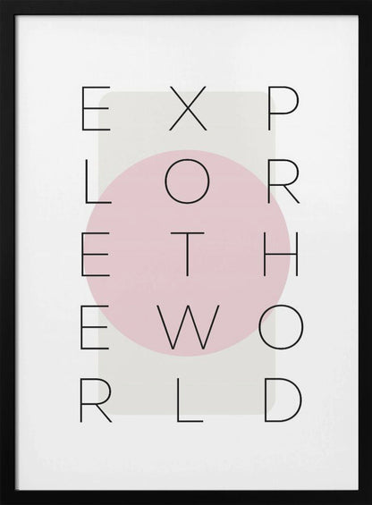 Wandbild Erkunde die Welt - rosa