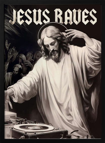 Wandkunst Jesus tanzt ausgelassen