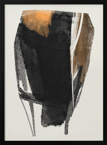 Wandbild Schwarze Figur auf neutralem Hintergrund 2