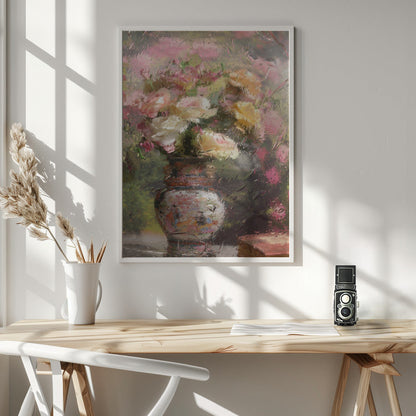 Wandbild Stillleben mit Blumen