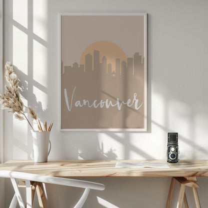 Wandbild Skyline Erdtöne 2 90