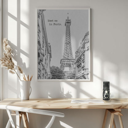 Wandbild Meet me in Paris