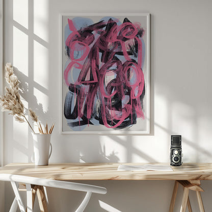 Wandbild Trockenbürste abstrakt