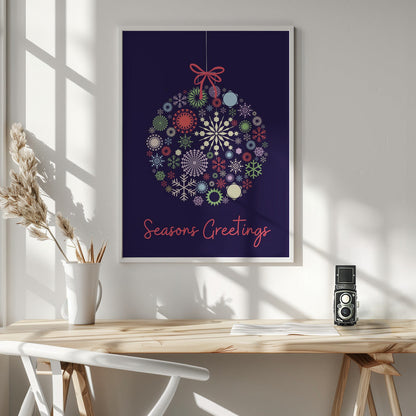 Wandbild Schneeflockenornament Leinwandbild