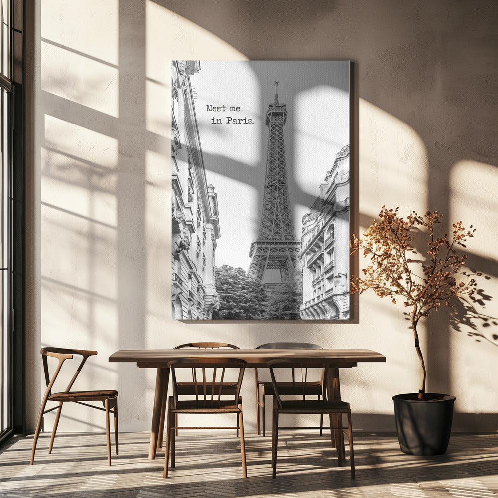 Wandbild Meet me in Paris