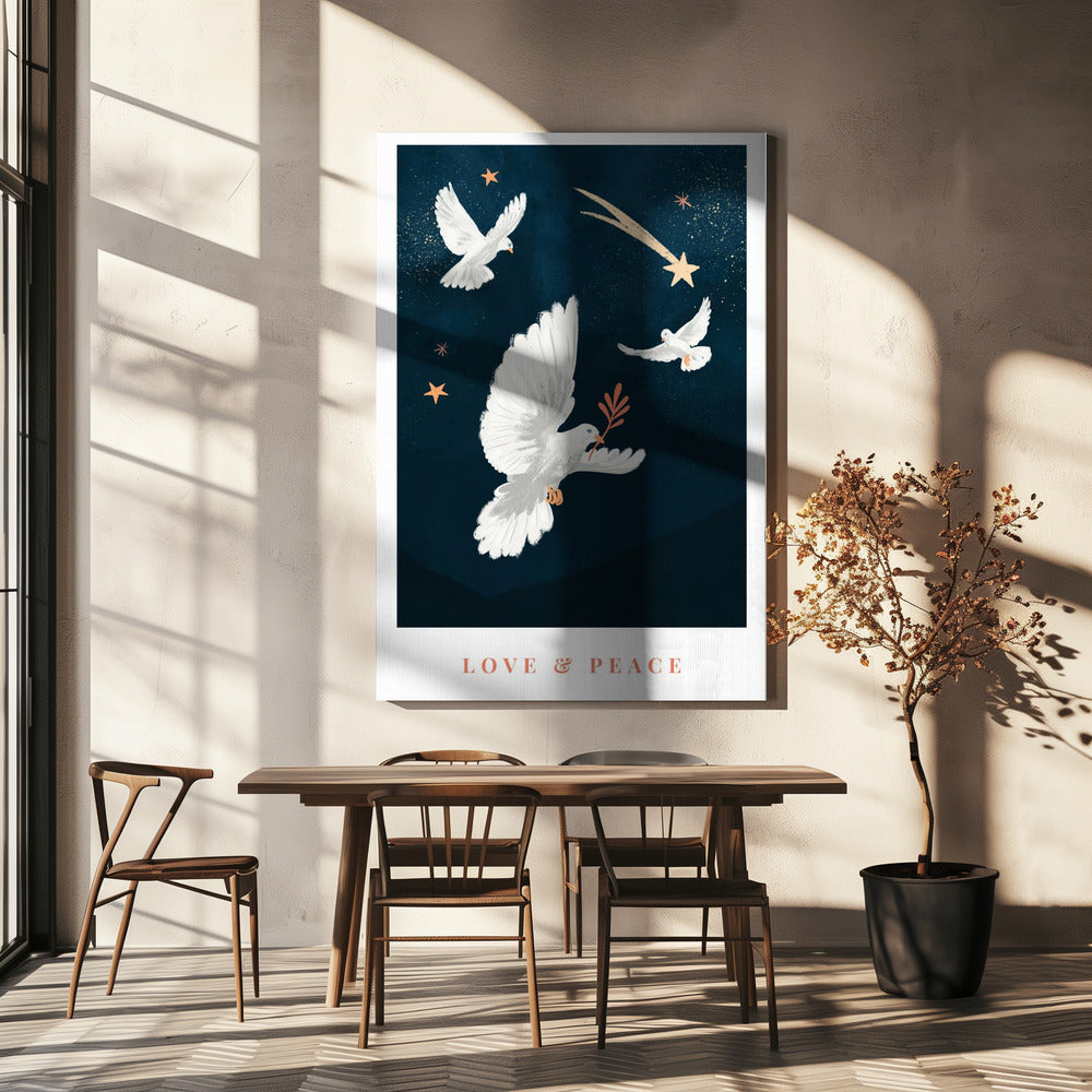 Wandbild Leinwandbild Liebe & Frieden