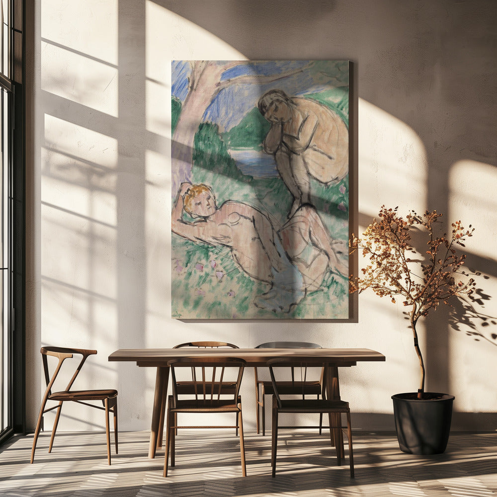 Wandbild Baigneurs