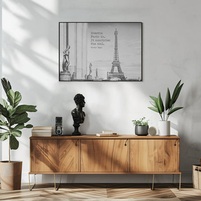 Wandbild Atme Paris ein