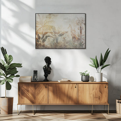 Wandbilder Dschungelblätter Kunstillustration Wandbild 06