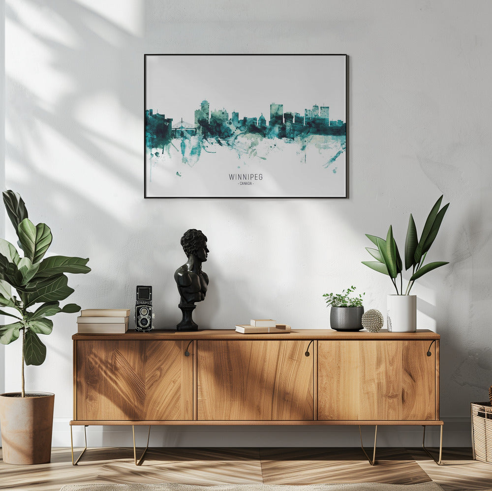 Wandkunst Winnipeg Kanada Skyline