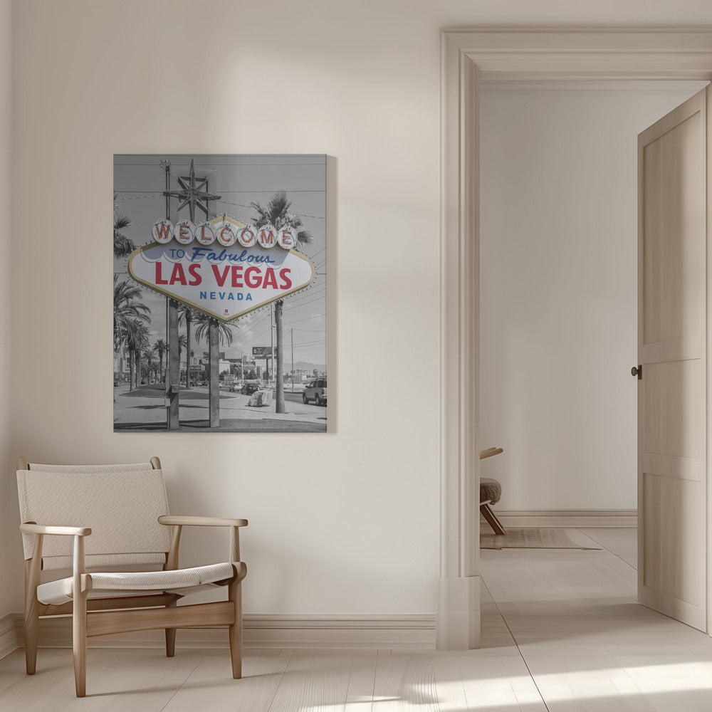 Wandbild LAS VEGAS Sign - farbcodiert