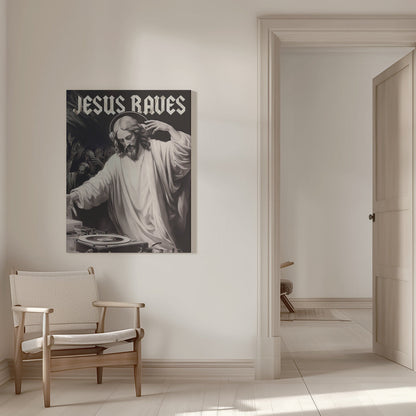 Wandkunst Jesus tanzt ausgelassen