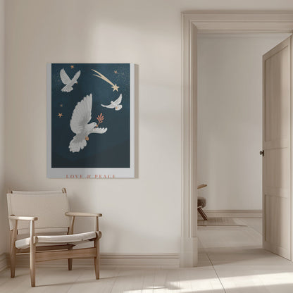 Wandbild Leinwandbild Liebe & Frieden