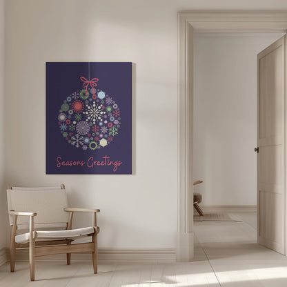 Wandbild Schneeflockenornament Leinwandbild