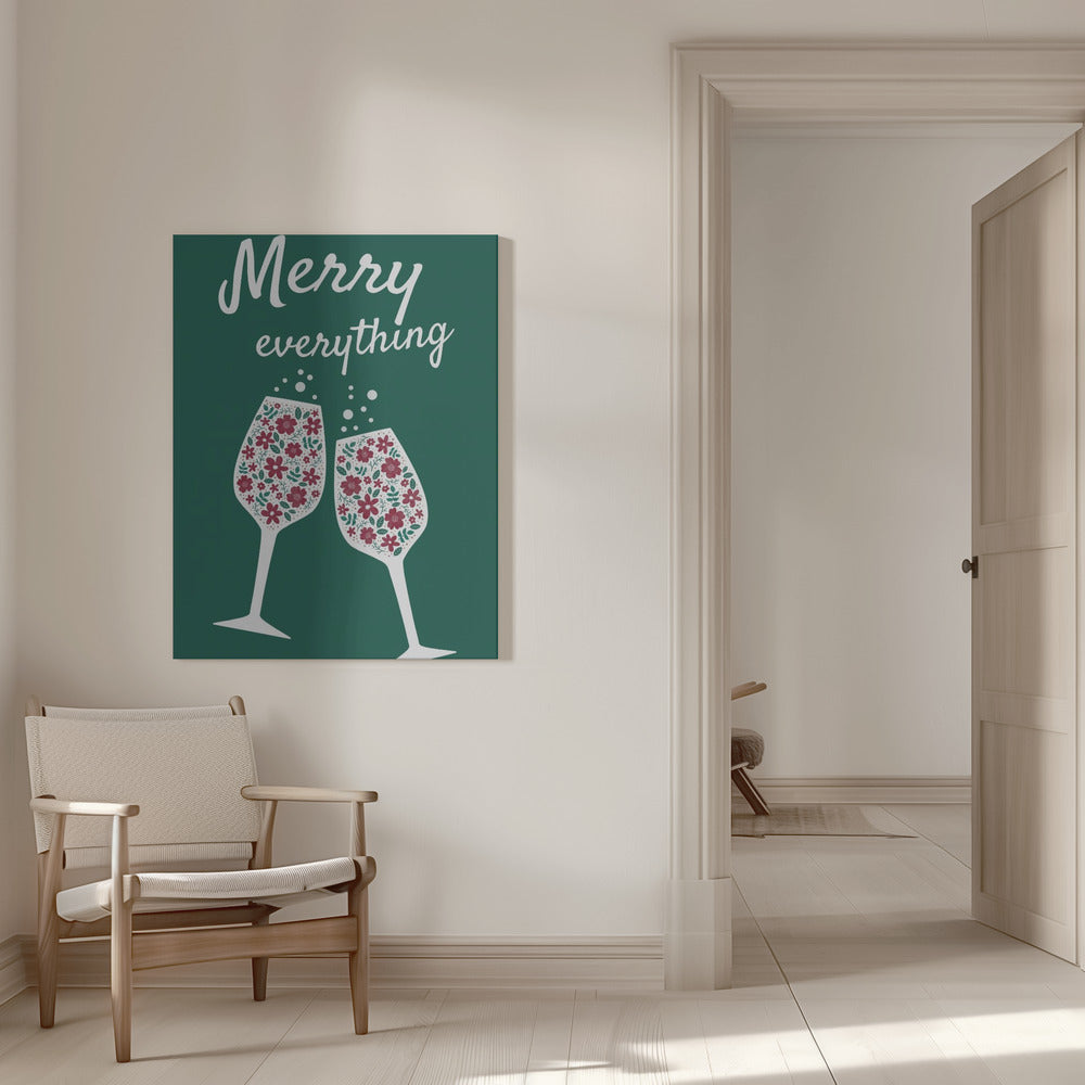 Wandbild Fröhliche Weihnachtszeit Leinwanddruck