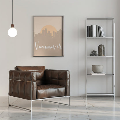 Wandbild Skyline Erdtöne 2 90